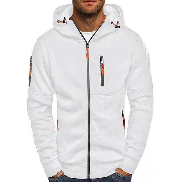 Cotton Hooded Sweatshirt for men- white