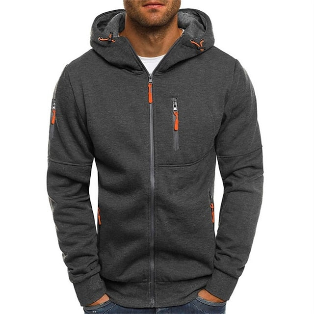Modern Men's Hoodie casual outfit- gray