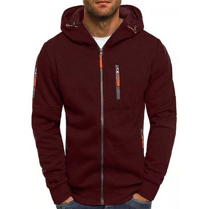 Modern Men's Hoodie casual outfit-Red