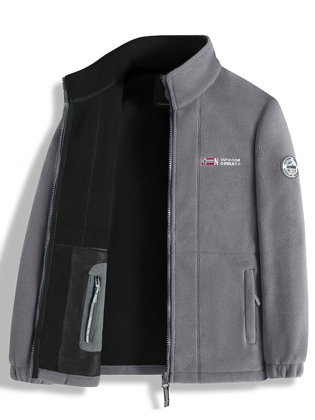 Julius Fleece Jacket for Men – Warm & Lightweight - Gray