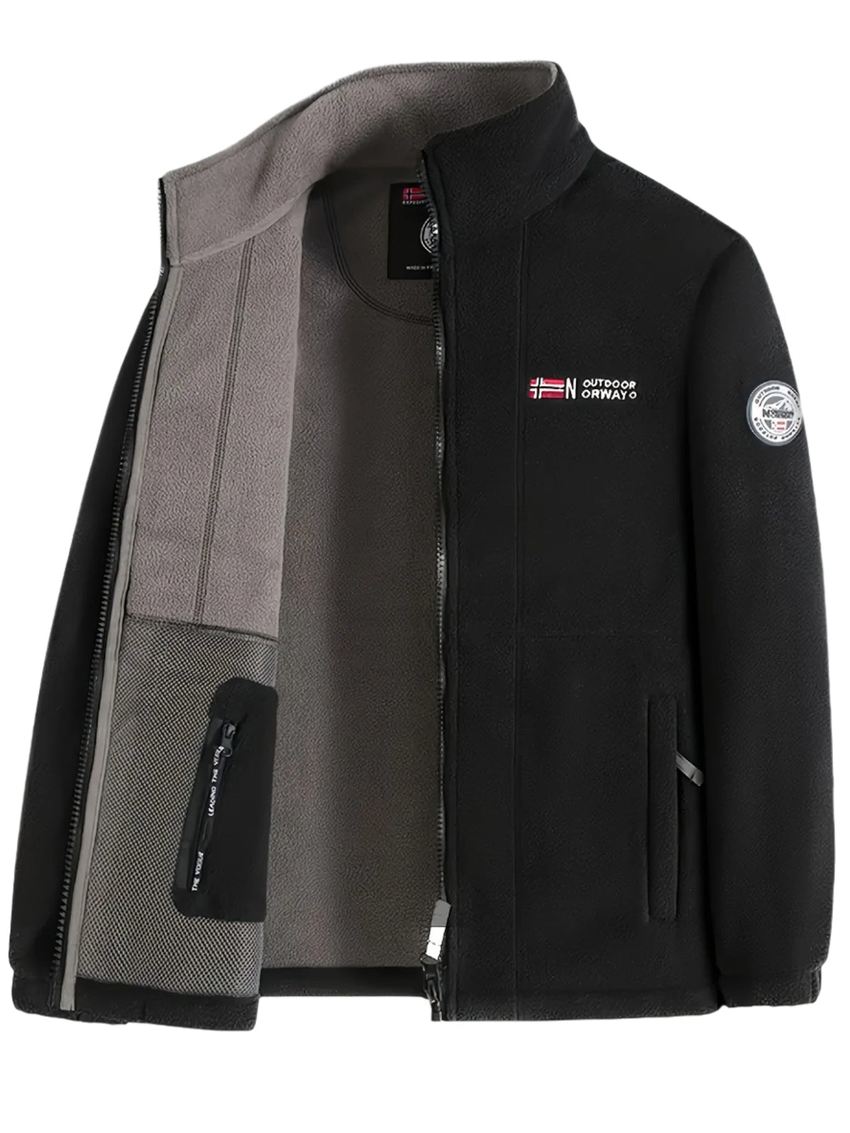 Julius Fleece Jacket for Men – Warm & Lightweight - black