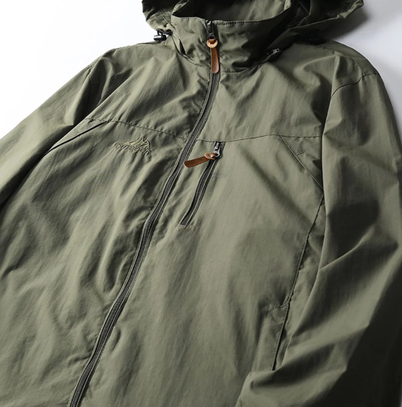 Ethan Veste Homme – Veste Imperméable Outdoor avec Capuche Ajustable & Multi-Poches