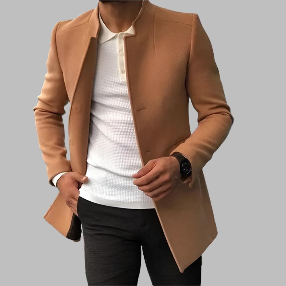 Alain Manteau Homme – Manteau Élégant en Laine Douce et Confortable au Style Intemporel
