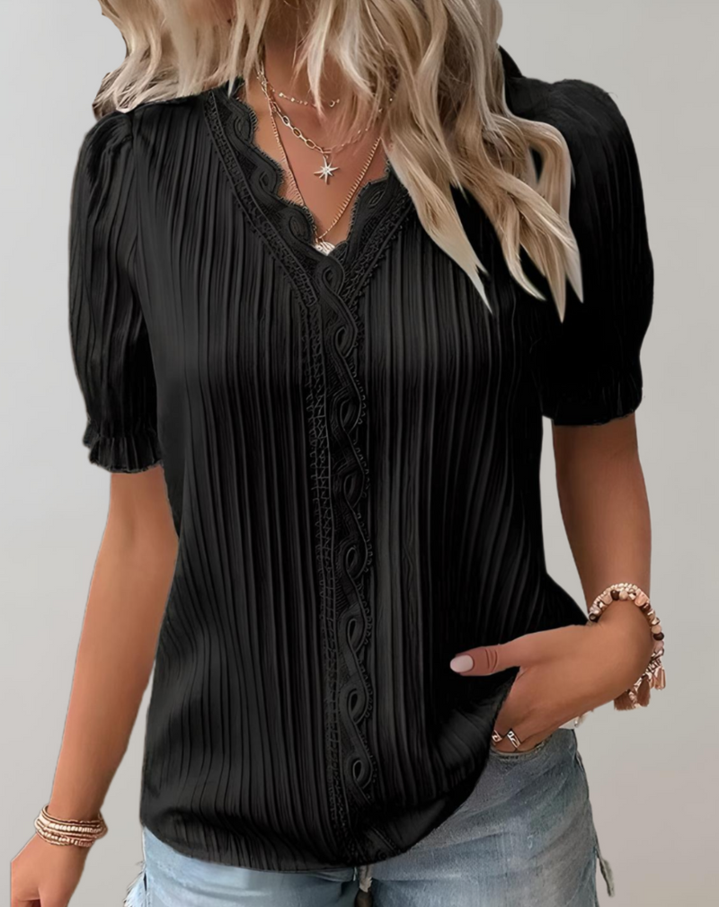 Kehlani women's blouse with elegant pleated detailing and lightweight fabric