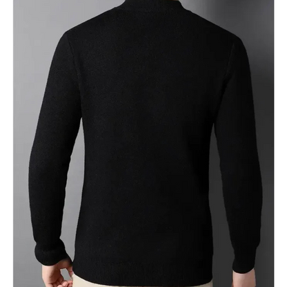 Cashmere wool sweater for men by Keneth-black back view
