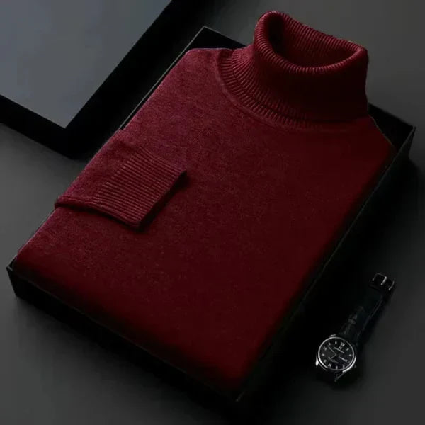 Kian elegant men's winter knit-burgundy