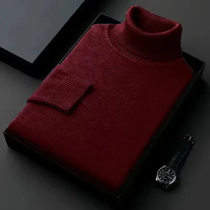Kian elegant men's winter knit-burgundy