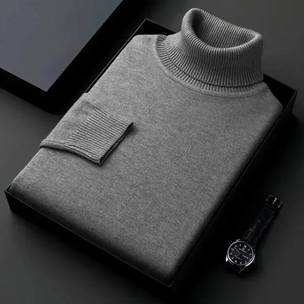 Kian Men's Turtleneck Sweater – Warm Cashmere Wool Blend
