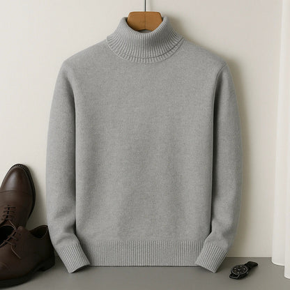 Kian men's turtleneck sweater in cashmere wool-gray