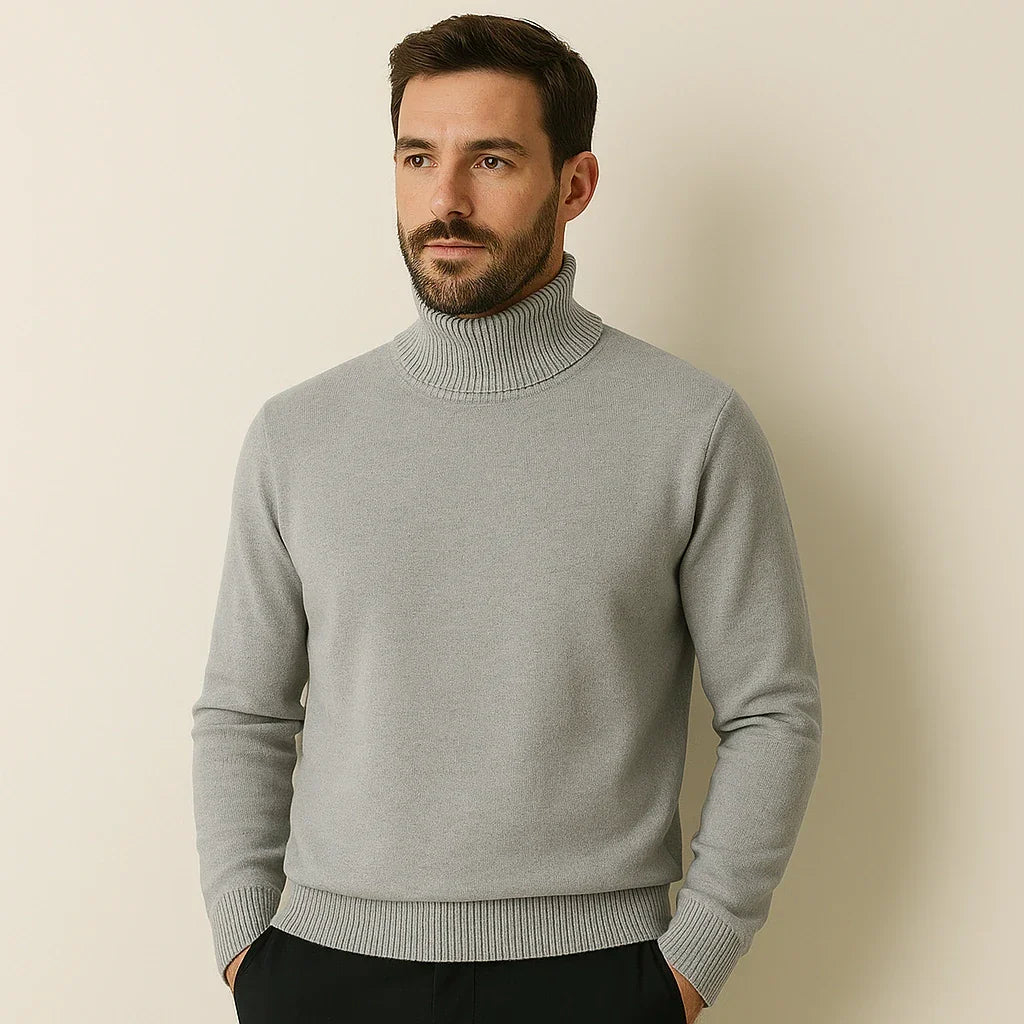 Kian men's turtleneck sweater in cashmere wool