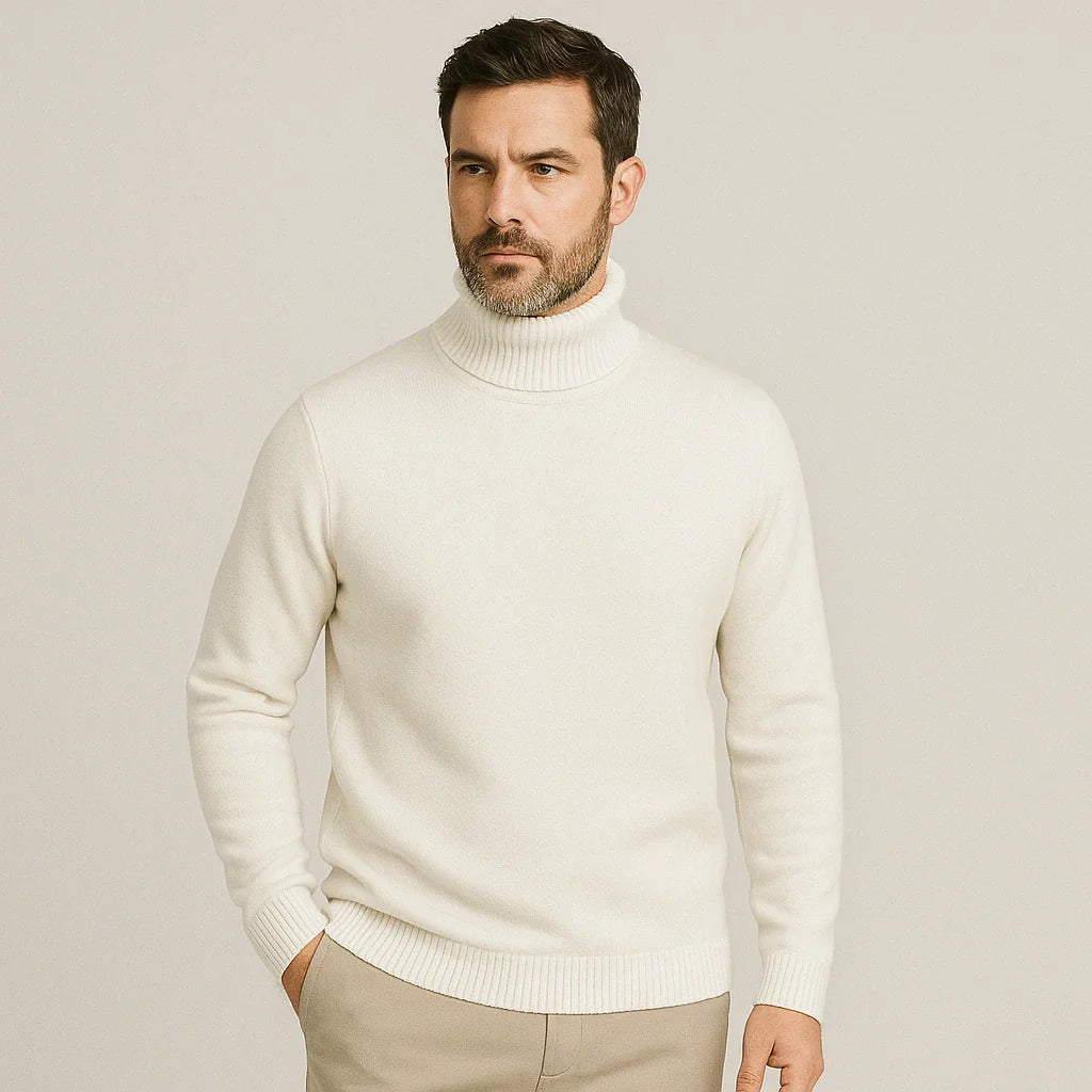 Kian warm men's sweater for winter-white