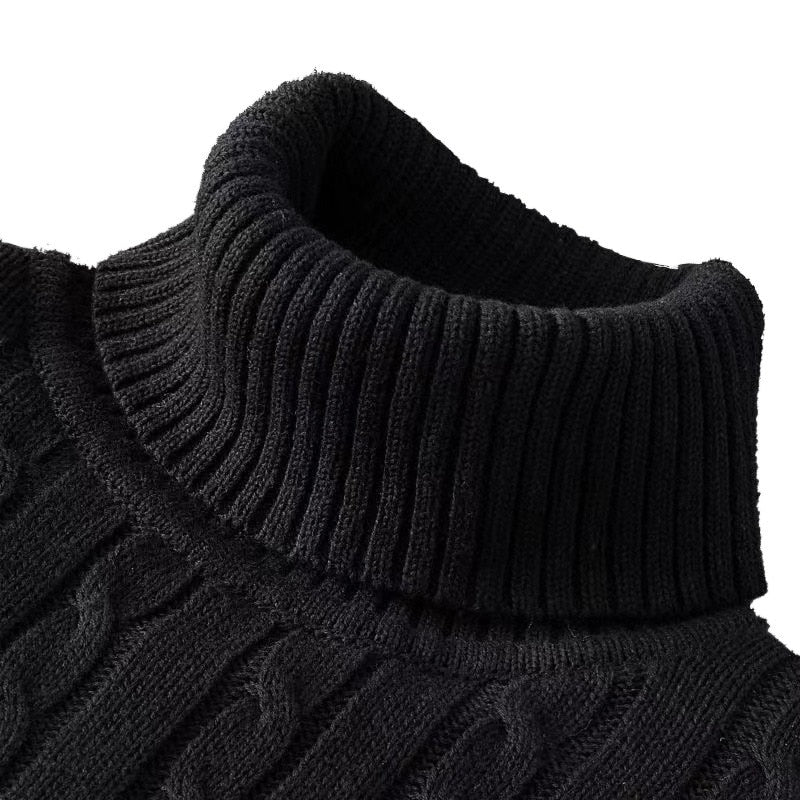 Premium Knit Sweater texture-black