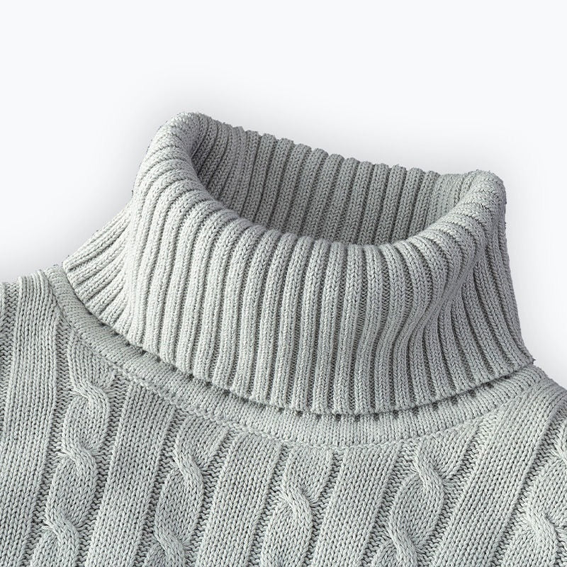 Men's Knit Sweater elegant style-light gray