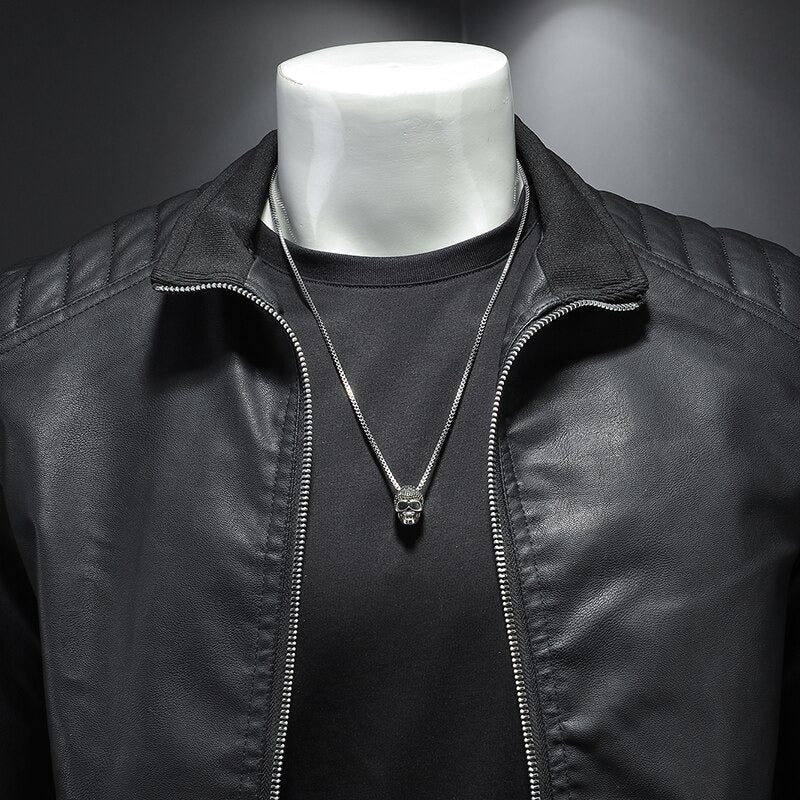 Zipper Leather Jacket detail