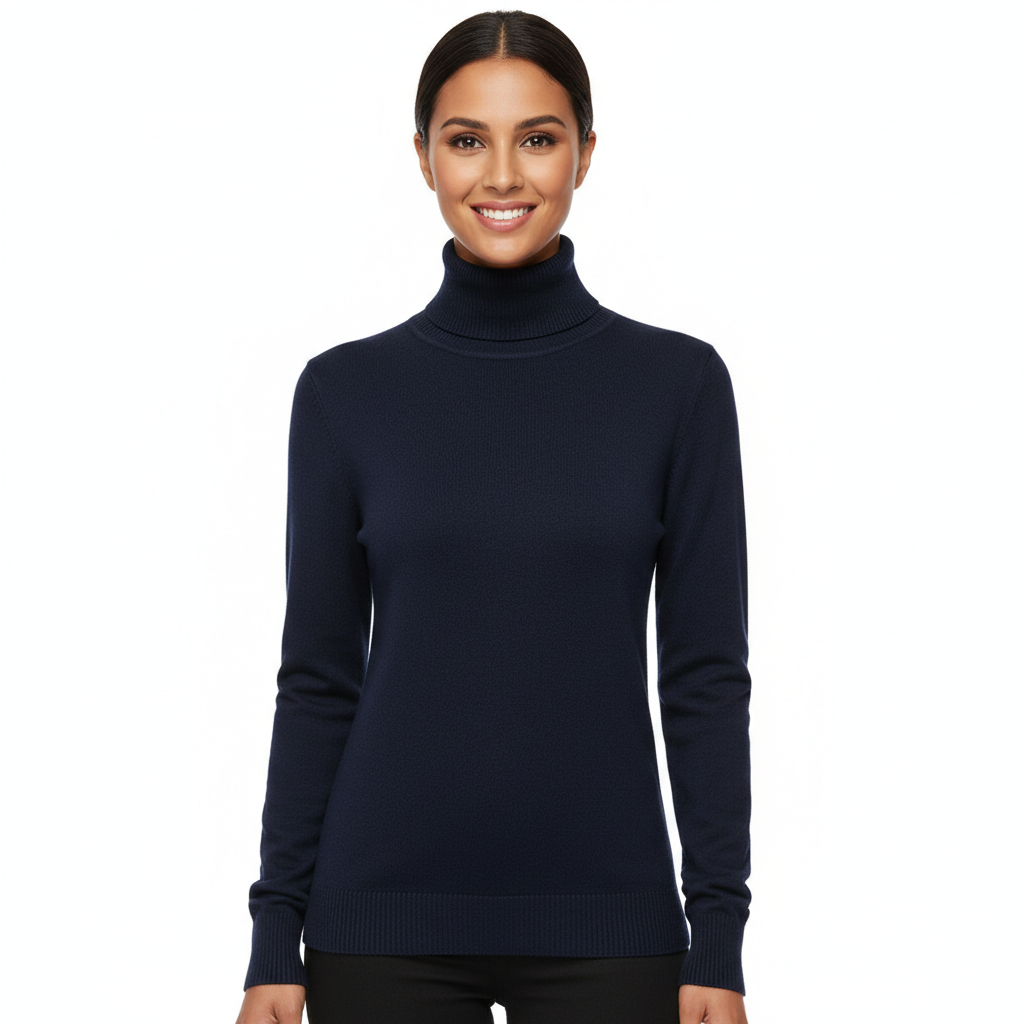 Léa Women's Turtleneck Sweater – Soft Cashmere Sweater with a Fitted and Elegant Cut
