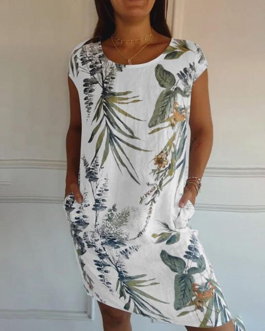 Azalea Robe Femme Été – Légère & Flatteuse en Coton-Lin pour Loisirs & Voyages
