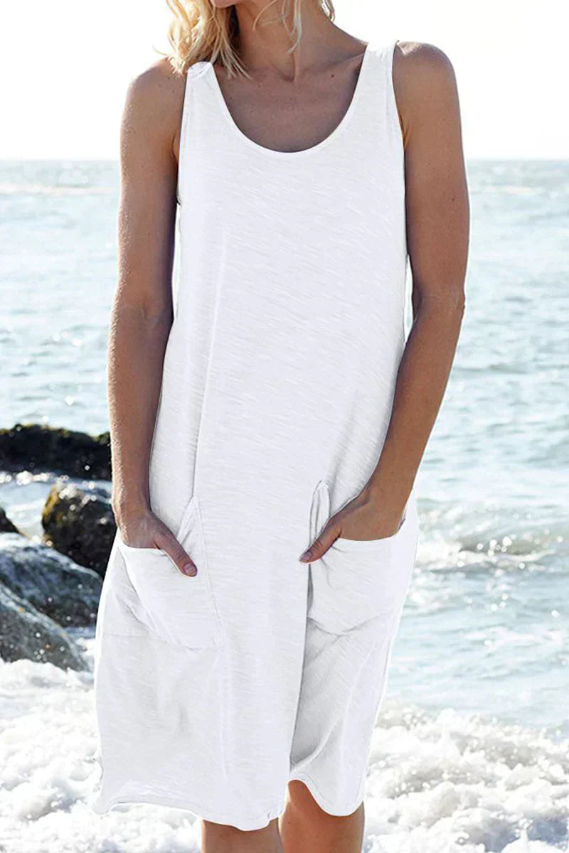 Kyrene Robe de Plage Élégante – Robe Légère et Aérienne pour Été Chic et Décontracté