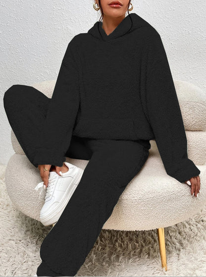 Lillie matching hoodie and jogger outfit with a cozy casual fit - black