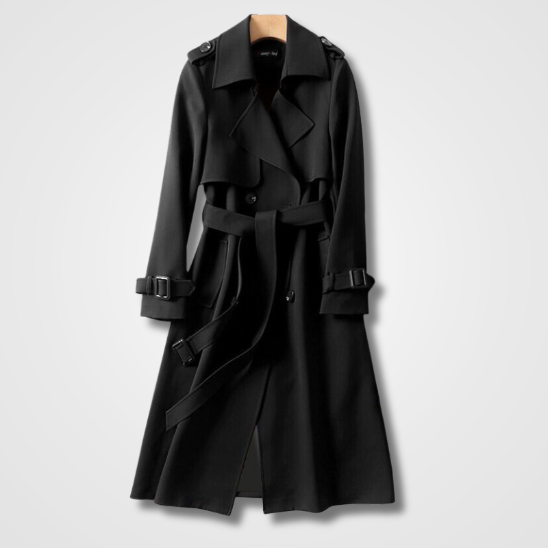 Elegant women's outerwear with a sophisticated timeless trench appearance