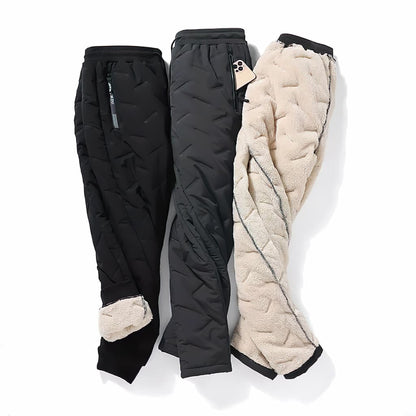 Leila Pantalon Thermique Femme – Jogging d’Hiver Imperméable en Polaire Douce avec Poches