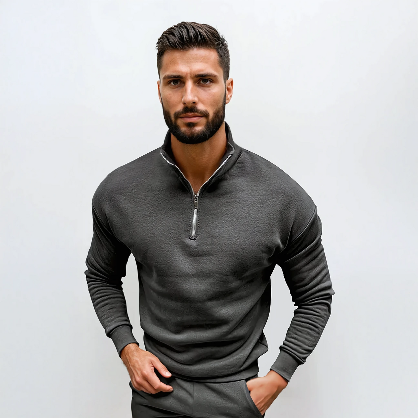 Lorence Men's Half-Zip Sweater – Soft Modern Knit with Elegant and Comfortable Fit