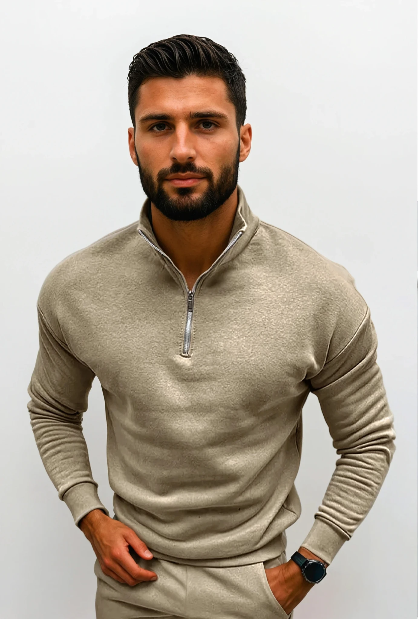 Lorence Men's Half-Zip Sweater – Soft Modern Knit with Elegant and Comfortable Fit