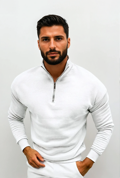 Lorence Men's Half-Zip Sweater – Soft Modern Knit with Elegant and Comfortable Fit