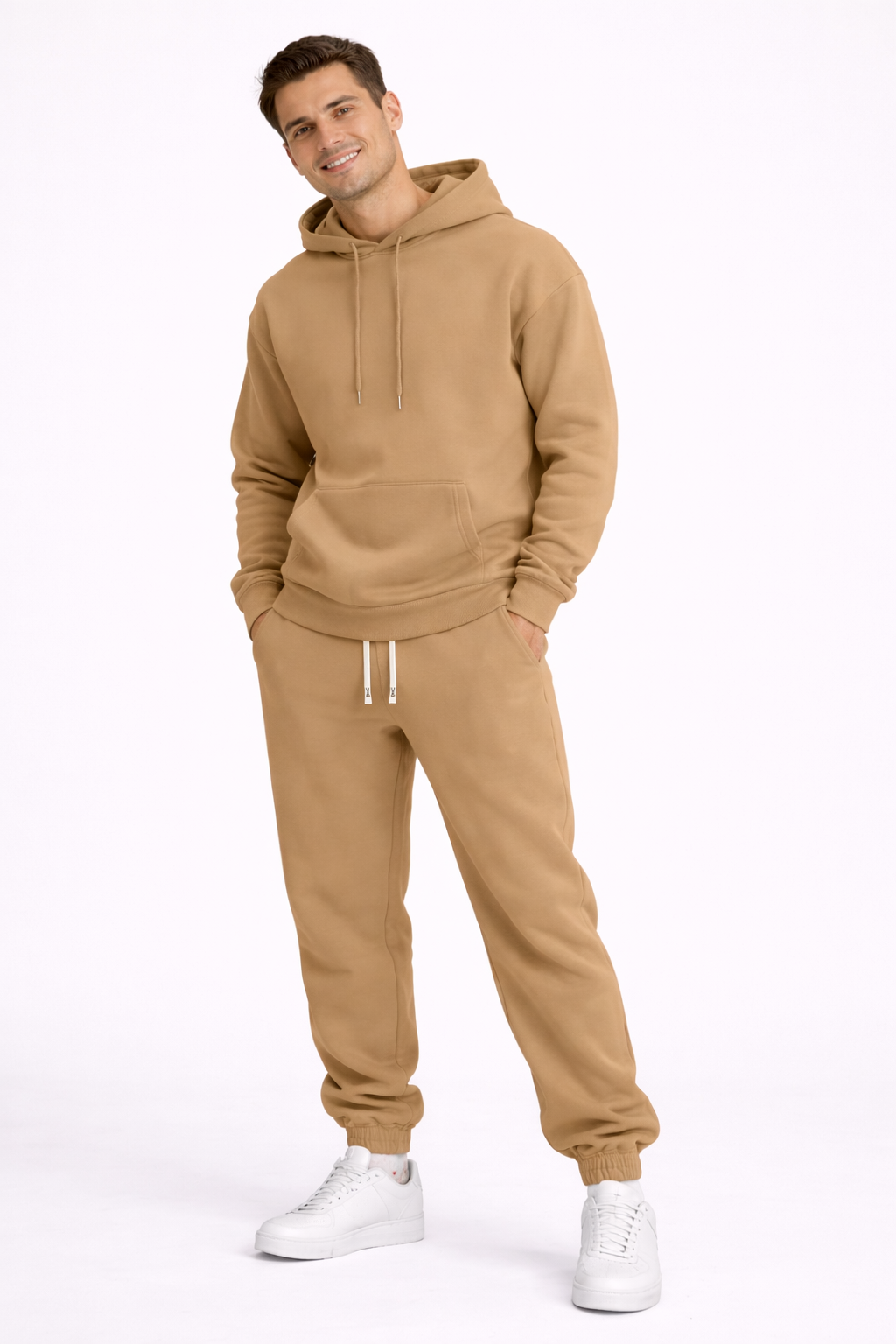 Luca Men's Sports Set – Hoodie with Hood & Comfortable Polyester Jogger