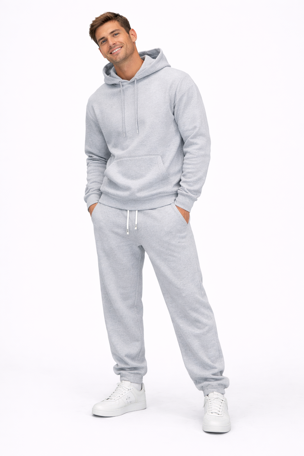 Luca Men's Sports Set - Hoodie with Hood & Comfortable Polyester Jogger