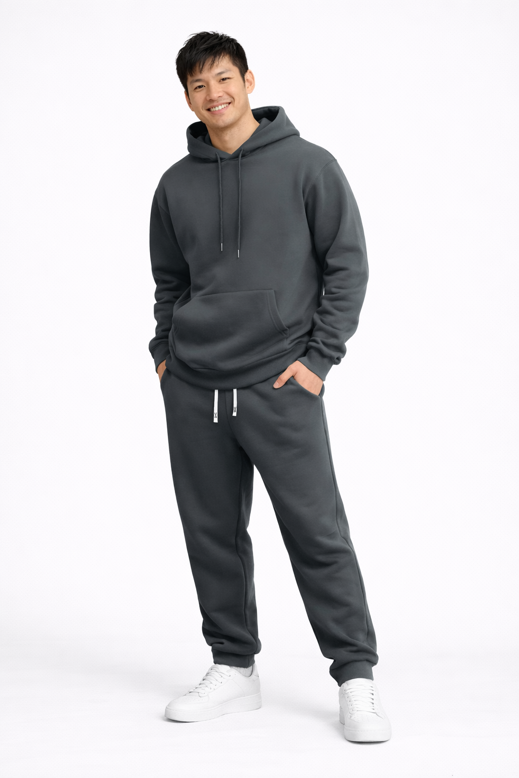 Luca Men's Sports Set - Hoodie with Hood & Comfortable Polyester Jogger