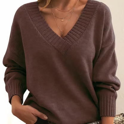 Zeyann Women's Cashmere V-Neck Sweater – 100% Premium Cashmere with Soft, Warm, and Classic Fit