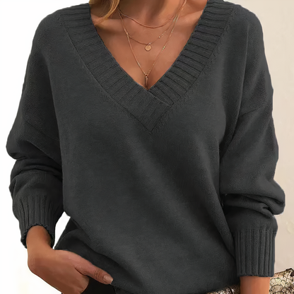 Zeyann Women's Cashmere V-Neck Sweater – 100% Premium Cashmere with Soft, Warm, and Classic Fit