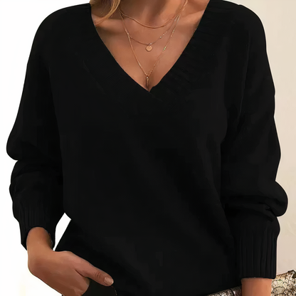 Zeyann Women's Cashmere V-Neck Sweater – 100% Premium Cashmere with Soft, Warm, and Classic Fit