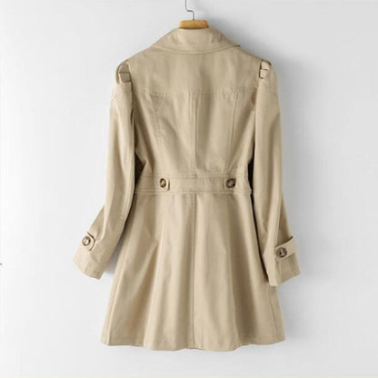 Freya Trench Femme Mi-Long – Coupe Élégante, Tissu Léger & Style Chic Polyvalent