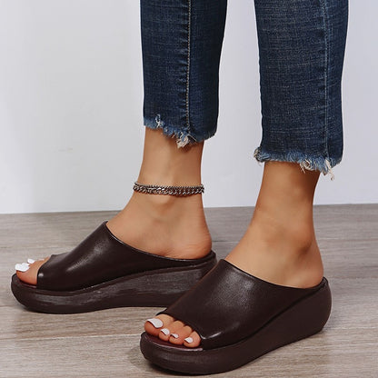 Eliana Sandales Femme – Wedges Confortables avec Bout Ouvert & Design Estival Respirant