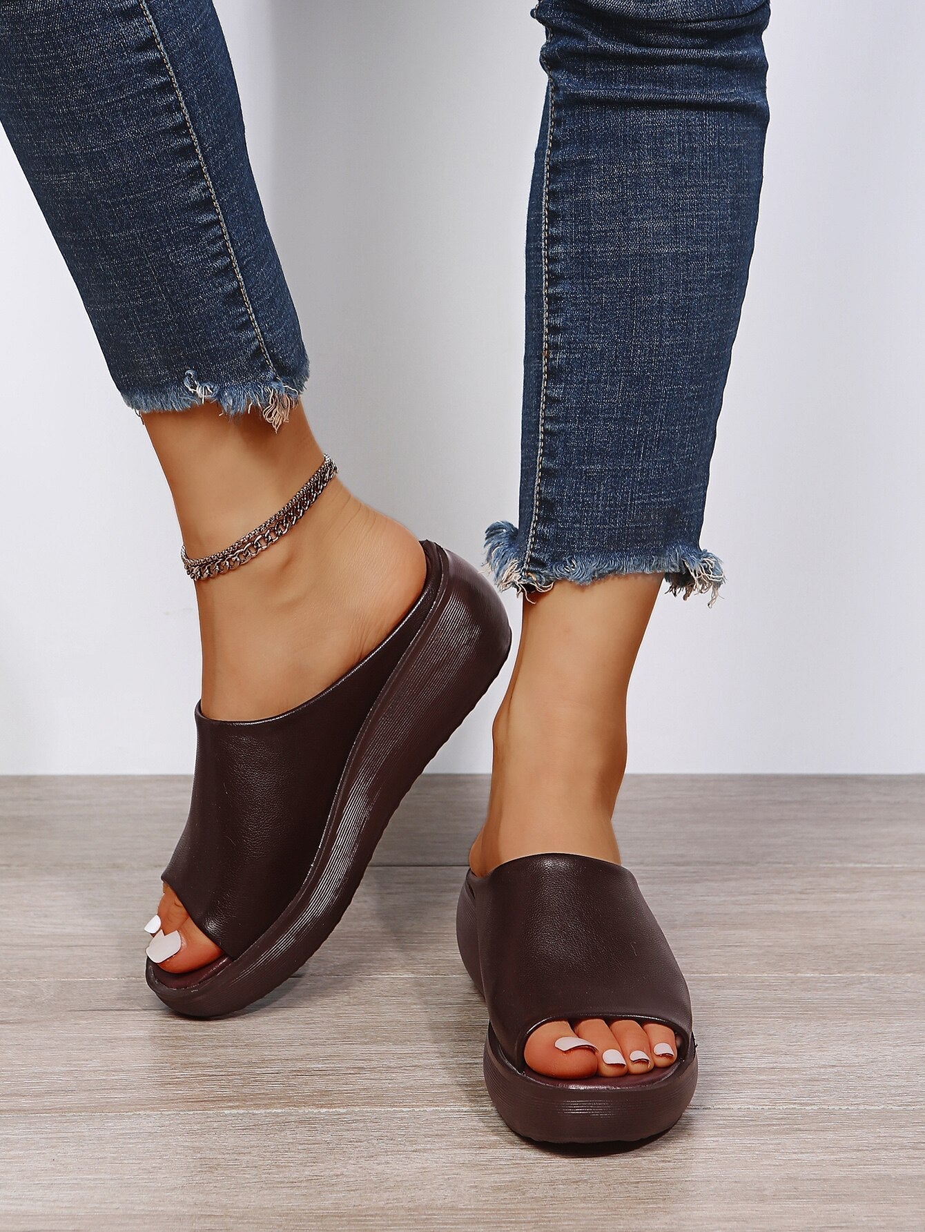 Eliana Sandales Femme – Wedges Confortables avec Bout Ouvert & Design Estival Respirant