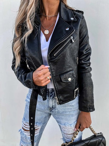 Modern women's leather jacket by Maxine