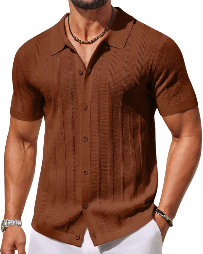 Alex Polo Men – Short Sleeve Knit Shirt, Casual & Breathable Summer Style