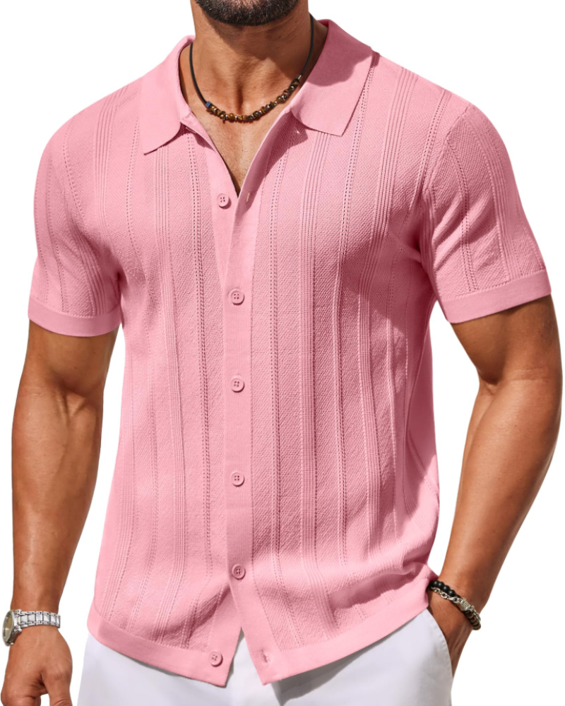 Alex Polo Men – Short Sleeve Knit Shirt, Casual & Breathable Summer Style