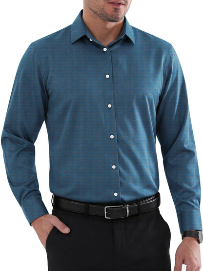 Louie Men's Shirt – Regular Fit No Iron Shirt, Reinforced Collar & Long Sleeves