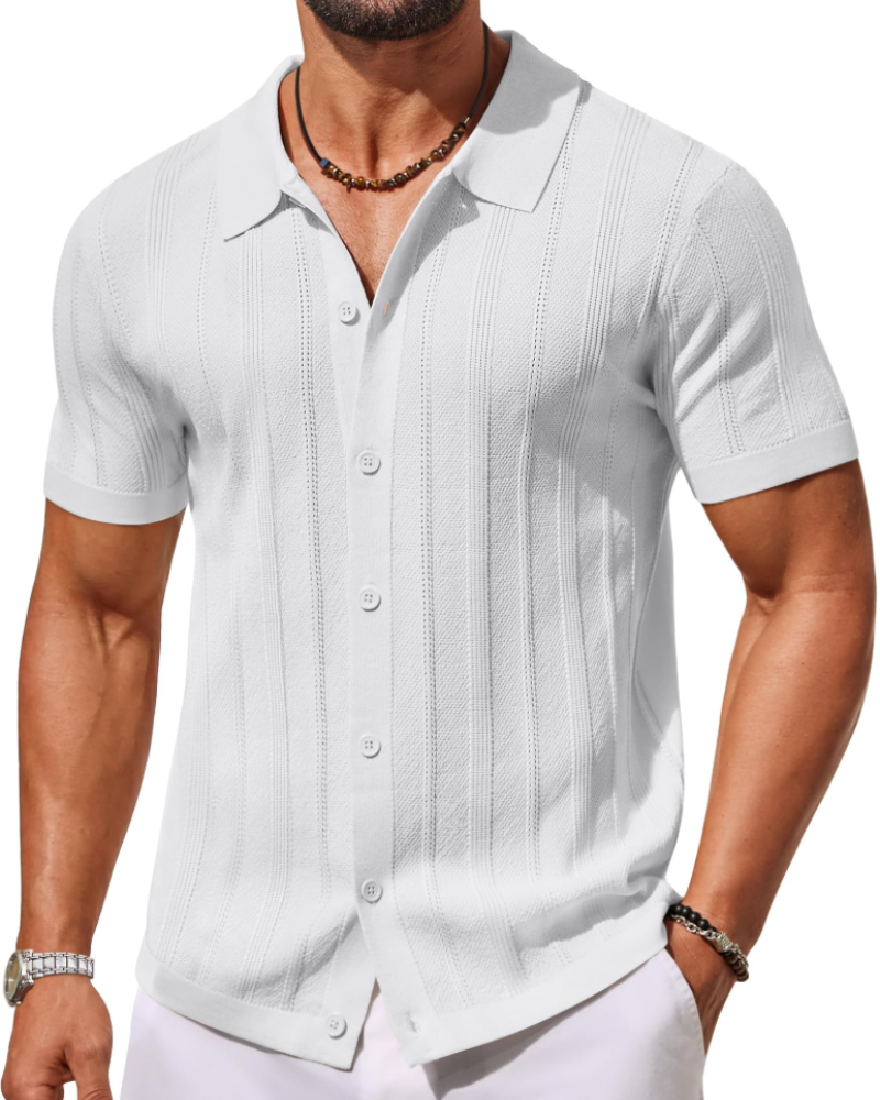 Alex Polo Men – Short Sleeve Knit Shirt, Casual & Breathable Summer Style