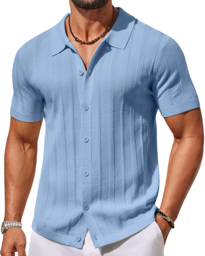Alex Polo Men – Short Sleeve Knit Shirt, Casual & Breathable Summer Style
