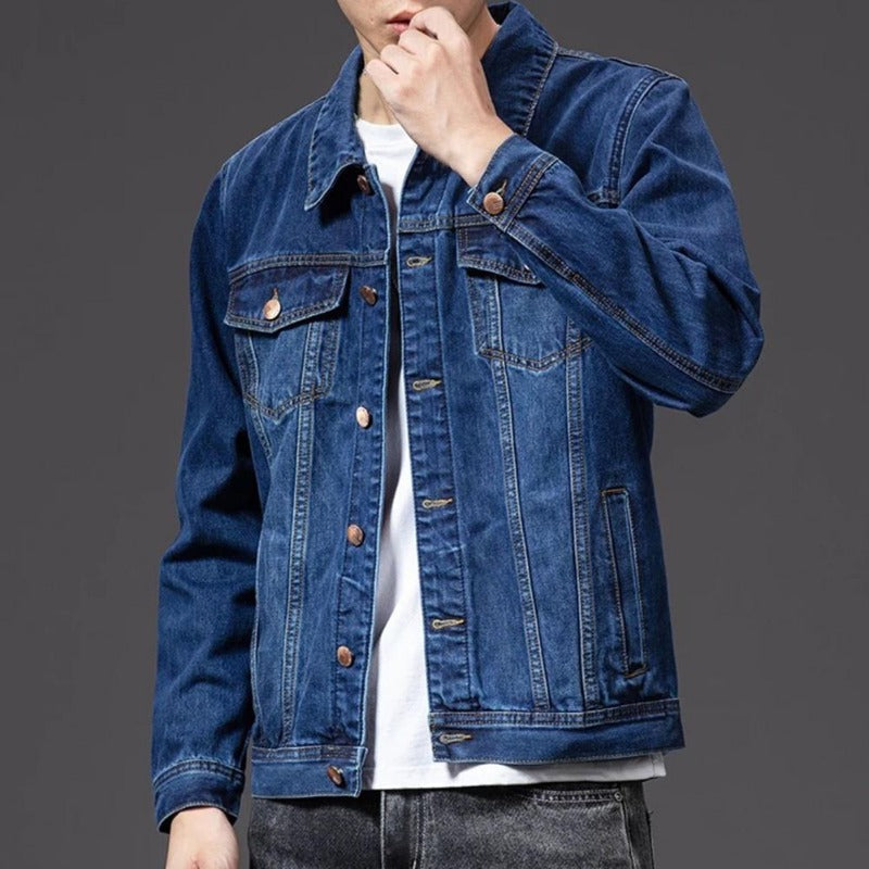 Miguel Men's Denim Jacket front view