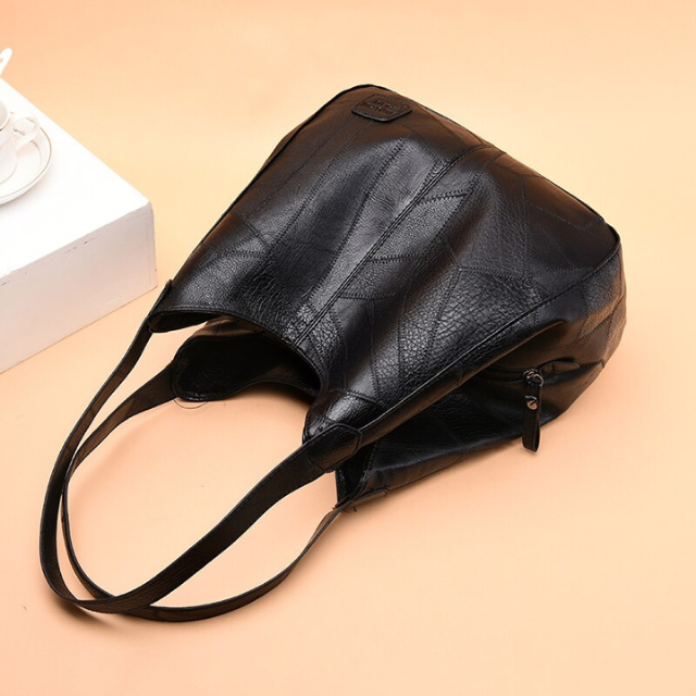 Elowen Sac à Épaule Femme – Luxe en Cuir Véritable avec Design Intemporel et Compartiments Pratiques