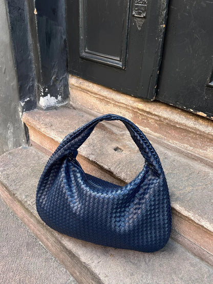 Noa Sac à Main Tressé Femme – Design Élégant en Cuir Végan avec Grand Espace et Fermeture Éclair