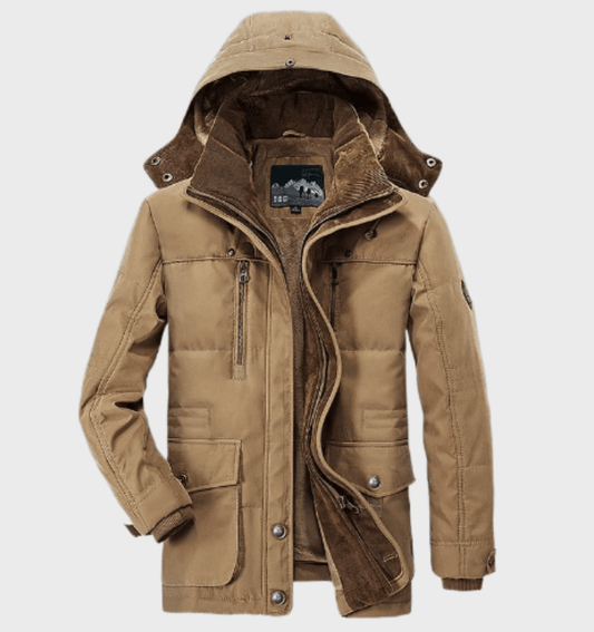 Allan Veste Homme d’Hiver – Chaude à Capuche avec Doublure Isolante & Poches Pratiques