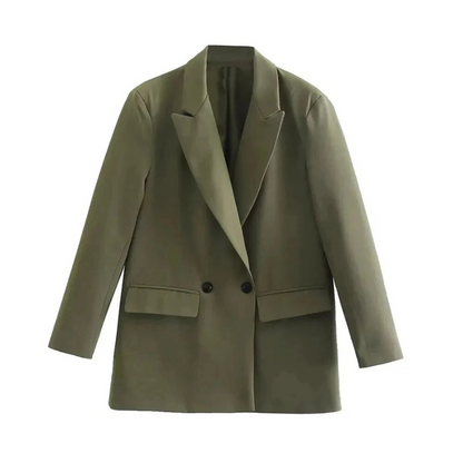 Amalia Blazer Oversize Femme – Manteau Élégant à Double Boutonnage en Tissu Haut de Gamme