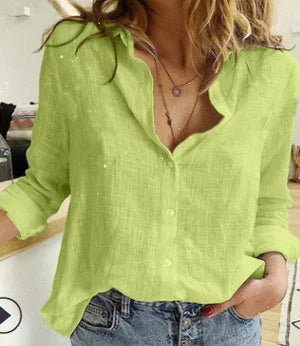 Blouse Femme Bianna Oversize – Coupe Ample Décontractée avec Col en V pour le Travail ou un Usage Quotidien