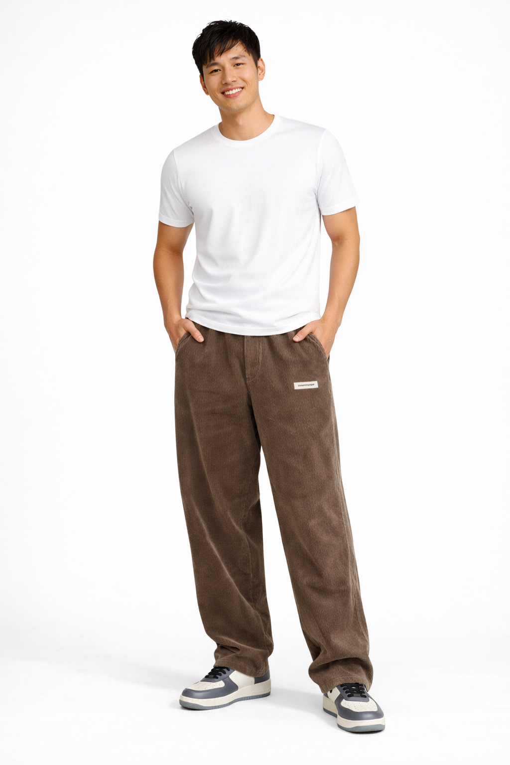 Noahry Men's Loose Fit Corduroy Pants – Straight Cut, Comfort & Streetwear Style