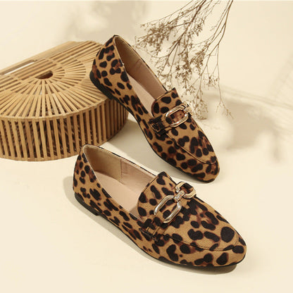Noelle Mocassins Femme – Chaussures Léopard Élégantes avec Semelle Confortable & Style Polyvalent